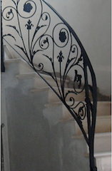 Wrought, iron, stair, railing, 